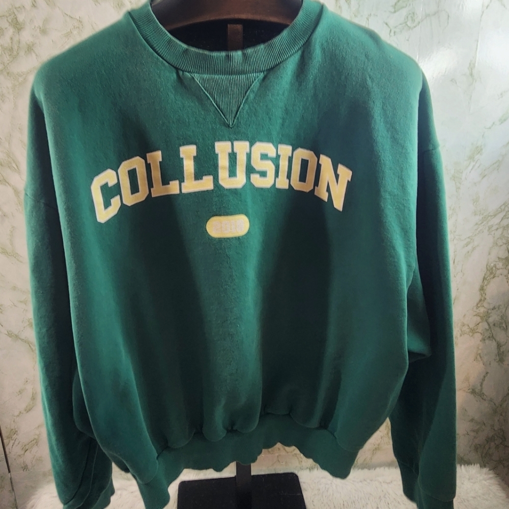 COLLUSION Green Crewneck Sweatshirt